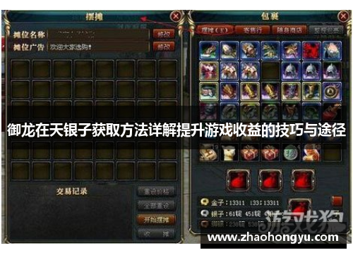 御龙在天银子获取方法详解提升游戏收益的技巧与途径
